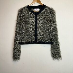 Vintage En Francais By Huey Waltzer Women’s LG Cheetah Print Blazer Classic Y2K